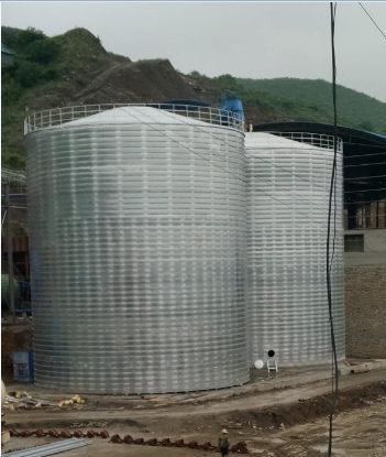 北安粮食钢板仓的安装全过程不用热焊接